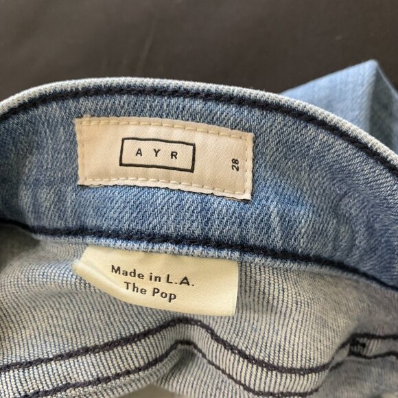 AYR Jeans. The Pop. Straight Leg. Size 28. Stretchy. Sustainable. Women. L.A. - Picture 10 of 12